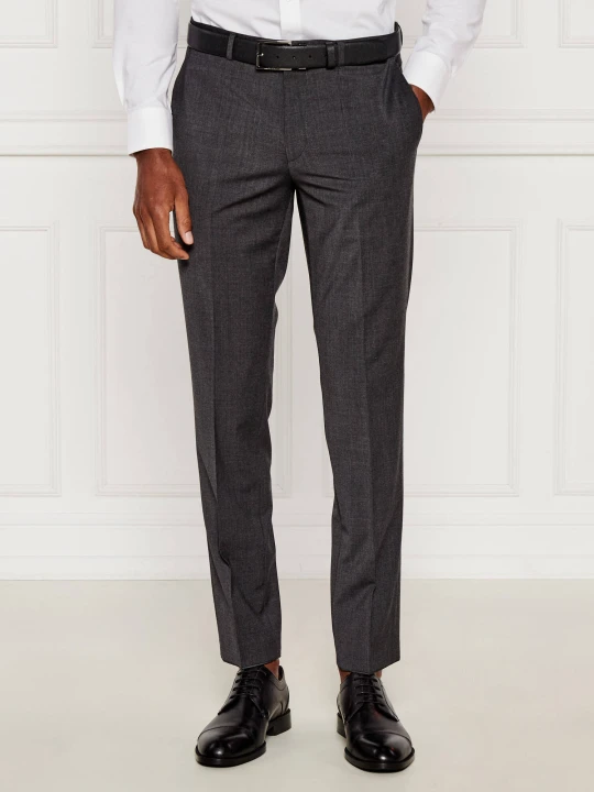 Zdjęcie produktu HUGO Wełniane spodnie HestenM204X | Extra slim fit szary