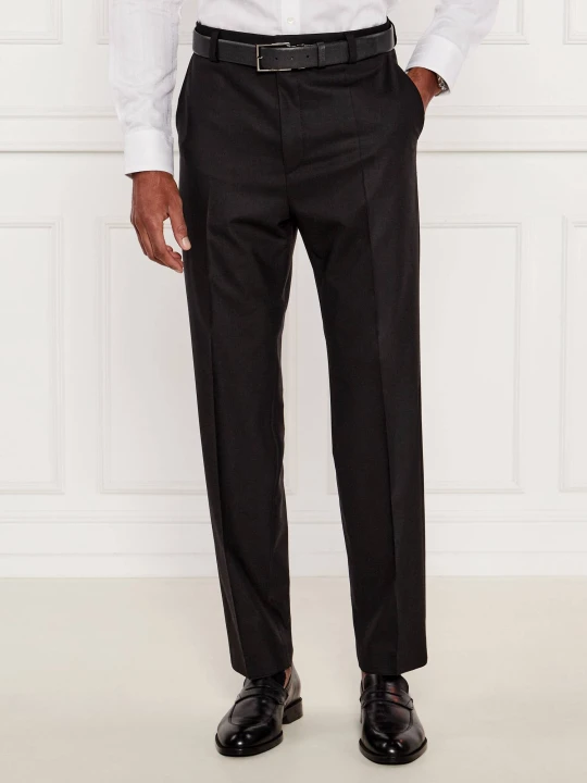 Zdjęcie produktu HUGO Wełniane spodnie Teagan231X | Slim Fit czarny