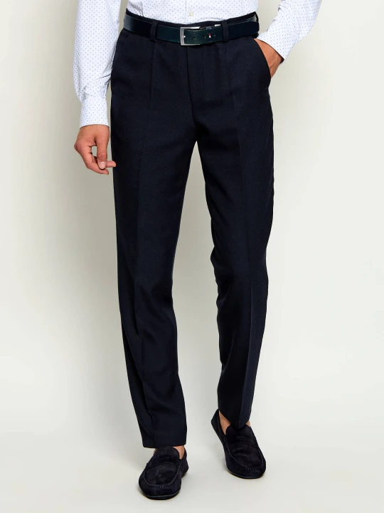 Zdjęcie produktu HUGO Wełniane spodnie Tom263E2X | Modern fit granatowy