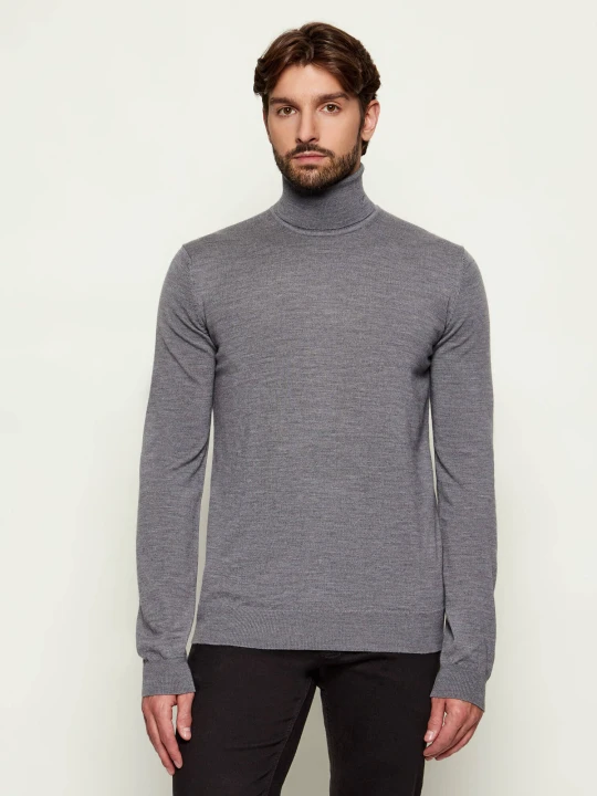 Zdjęcie produktu HUGO Wełniany golf San Thomas | Regular Fit szary