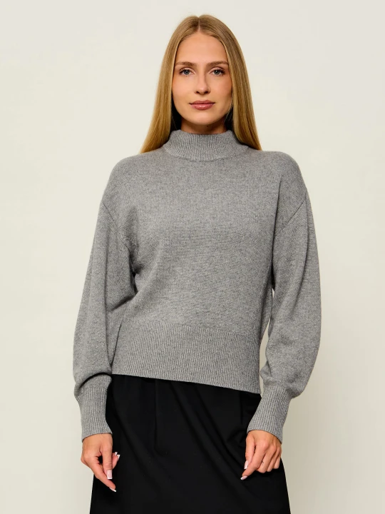 Zdjęcie produktu HUGO Wełniany półgolf Sorellenio | Relaxed fit | z dodatkiem kaszmiru szary
