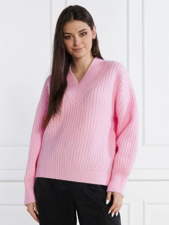 Zdjęcie produktu HUGO Wełniany sweter Sesamia | Oversize fit różowy