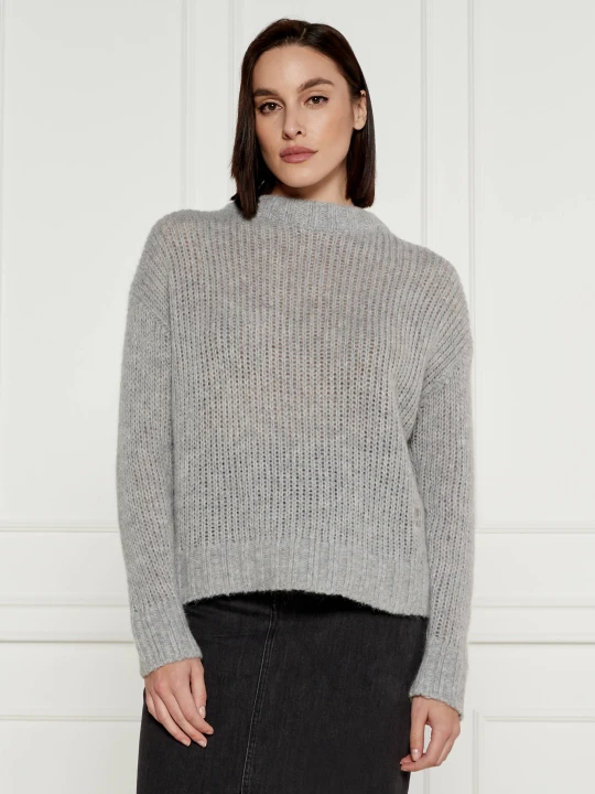 Zdjęcie produktu HUGO Wełniany sweter Sloossy | Oversize fit szary