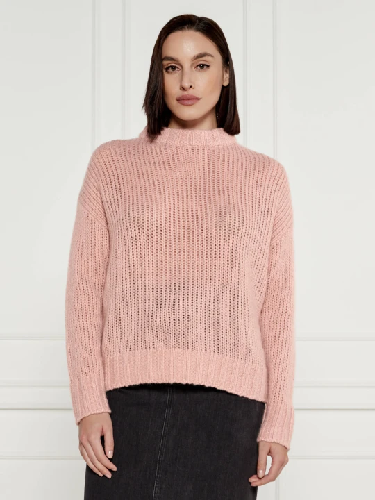 Zdjęcie produktu HUGO Wełniany sweter Sloossy | Oversize fit różowy