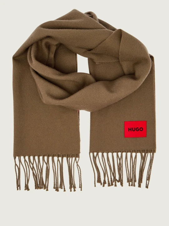 Zdjęcie produktu HUGO Wełniany szal Juster_35 khaki