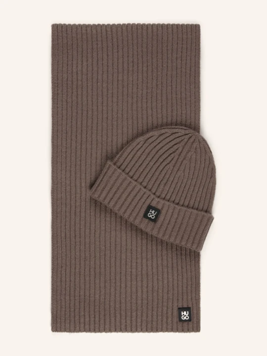 Zdjęcie produktu Hugo Zestaw Zasgo: Szal I Czapka beige