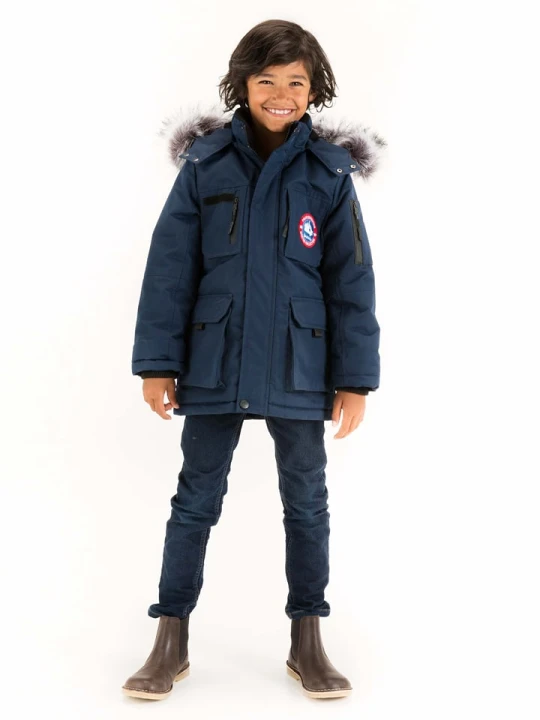 Zdjęcie produktu HULABALU Parka "Nordic" w kolorze granatowym rozmiar: 146 / 152
