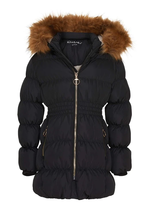 Zdjęcie produktu HULABALU Parka "Ylva" w kolorze czarnym rozmiar: 110 / 116