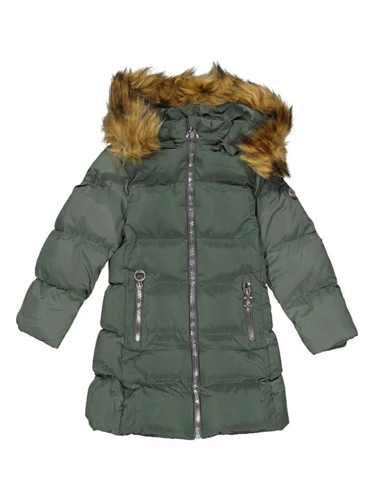 Zdjęcie produktu HULABALU Parka zimowa w kolorze ciemnozielonym rozmiar: 134 / 140