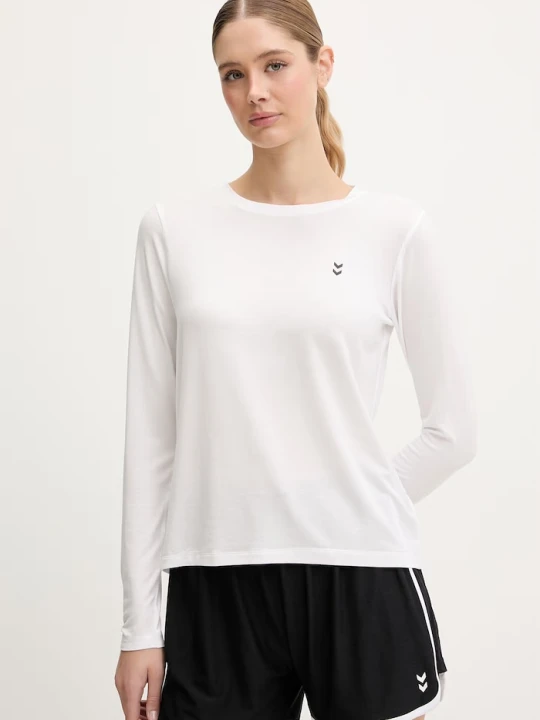 Zdjęcie produktu Hummel longsleeve do jogi damski z lyocellem biały