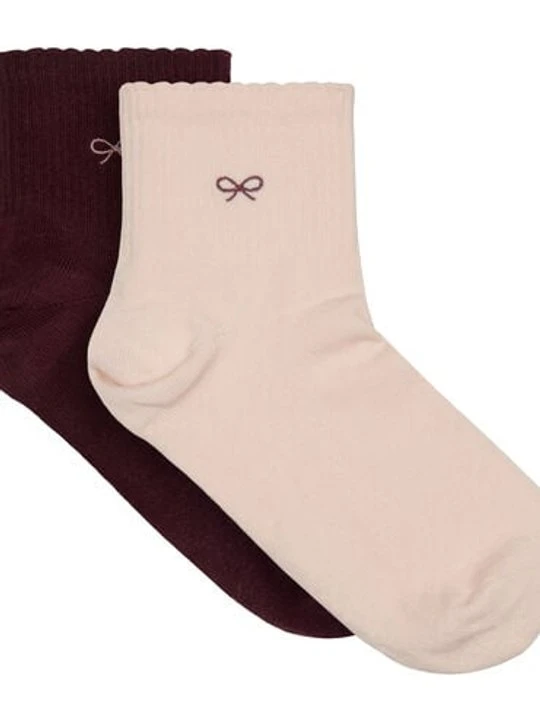 Zdjęcie produktu Hunkemöller 2 Pary Bawełnianych Skarpetek Half Crew Różowy