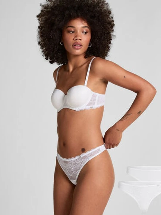 Zdjęcie produktu Hunkemöller 2 pary stringów Angie Biały