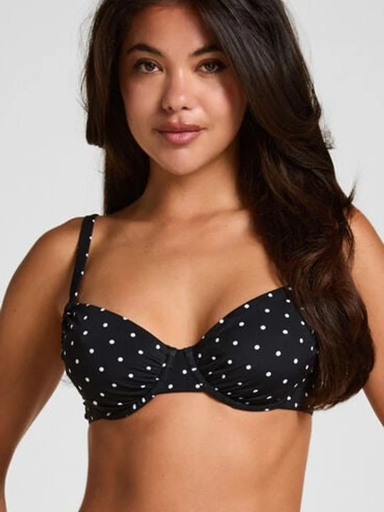 Zdjęcie produktu Hunkemöller Bardolino Biustonosz Bikini z Fiszbinami i Wyściółką Czarny