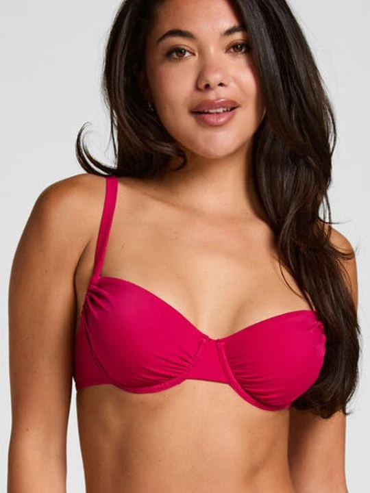 Zdjęcie produktu Hunkemöller Bardolino Biustonosz Bikini z Fiszbinami i Wyściółką Różowy