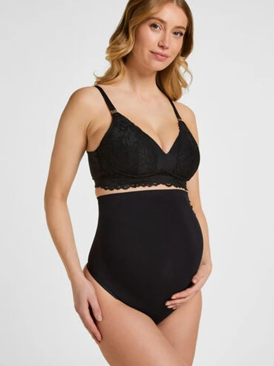 Zdjęcie produktu Hunkemöller Bezszwowe Stringi Ciążowe Czarny