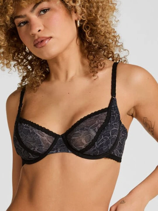 Zdjęcie produktu Hunkemöller Biustonosz Azula Z Fiszbinami Bez Wyściółki Szary