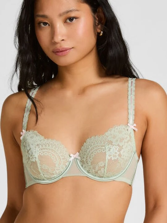 Zdjęcie produktu Hunkemöller Biustonosz Dorothy z nieusztywnianymi fiszbinami Zielony