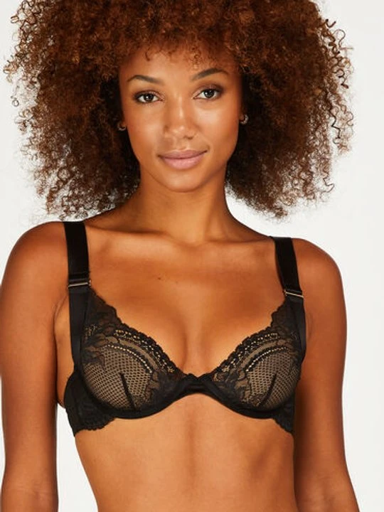 Zdjęcie produktu Hunkemöller Biustonosz nieusztywniany z fiszbinami Hana Czarny