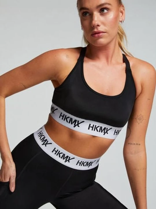 Zdjęcie produktu Hunkemöller Biustonosz sportowy HKMX The Crop Logo Level 1 Czarny