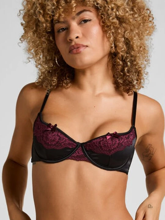 Zdjęcie produktu Hunkemöller Biustonosz usztywniany z fiszbinami Ambra Czarny