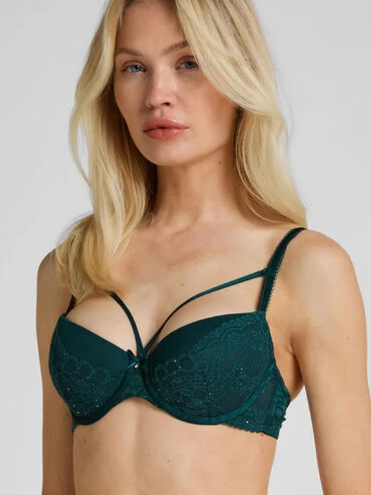 Zdjęcie produktu Hunkemöller Biustonosz usztywniany z fiszbinami Isadora Zielony