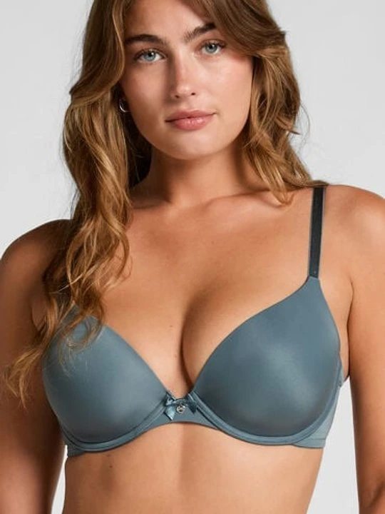 Zdjęcie produktu Hunkemöller Biustonosz usztywniany z fiszbinami Plunge Niebieski