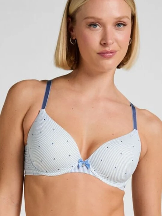 Zdjęcie produktu Hunkemöller Biustonosz usztywniany z fiszbinami Plunge Niebieski
