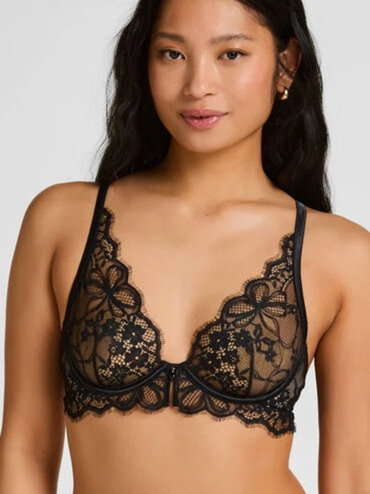Zdjęcie produktu Hunkemöller Biustonosz z Fiszbinami Bez Wkładek Prina Czarny