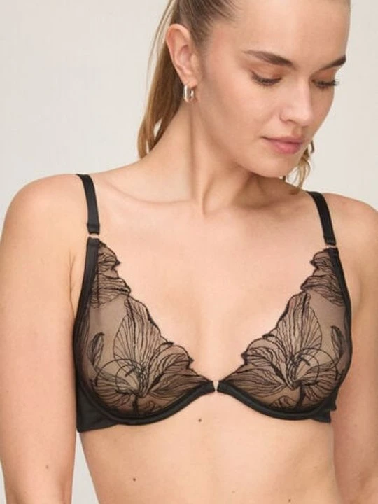 Zdjęcie produktu Hunkemöller Biustonosz z fiszbinami bez wyściółki Ellen Czarny