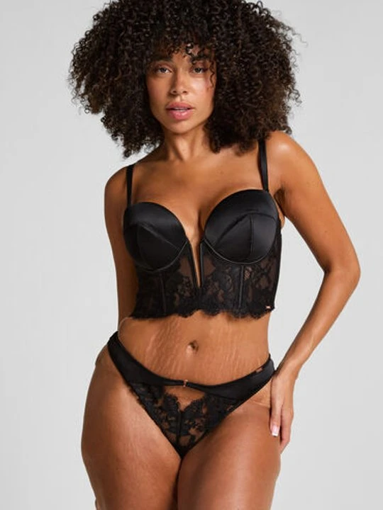 Zdjęcie produktu Hunkemöller Brazyliany Grace z wysokim wycięciem Czarny