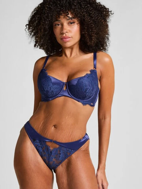 Zdjęcie produktu Hunkemöller Brazyliany Grace z wysokim wycięciem Niebieski