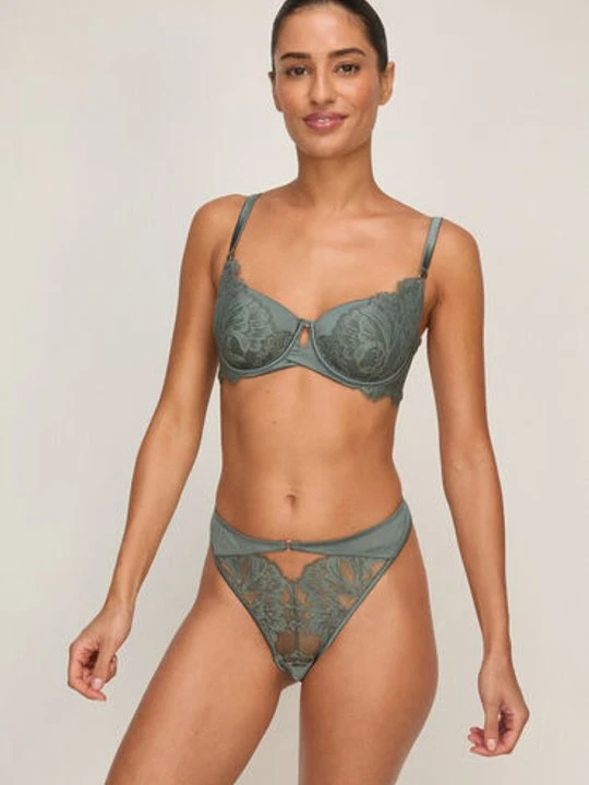 Zdjęcie produktu Hunkemöller Brazyliany Grace z wysokim wycięciem Zielony