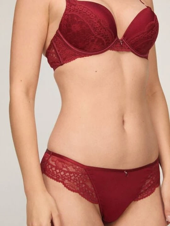 Zdjęcie produktu Hunkemöller Brazyliany z wysokim wycięciem Tosca Czerwony
