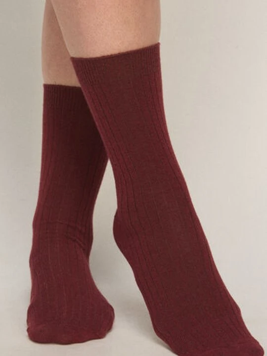 Zdjęcie produktu Hunkemöller Cashmere Blend Ribbed Socks Czerwony