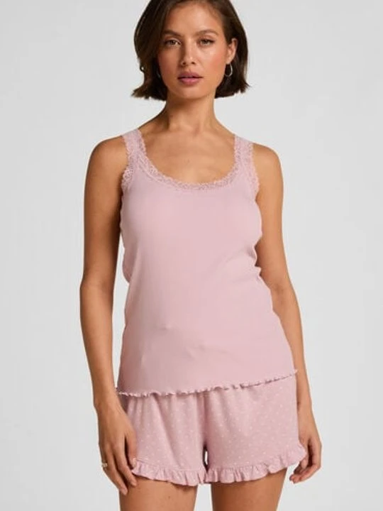 Zdjęcie produktu Hunkemöller Dżersejowe szorty z falbanką Różowy
