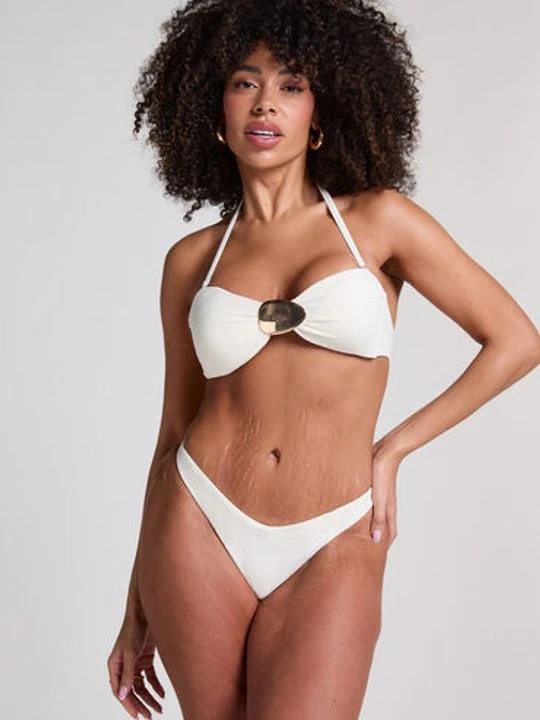 Zdjęcie produktu Hunkemöller Figi od bikini Cabo z wysokim stanem Biały