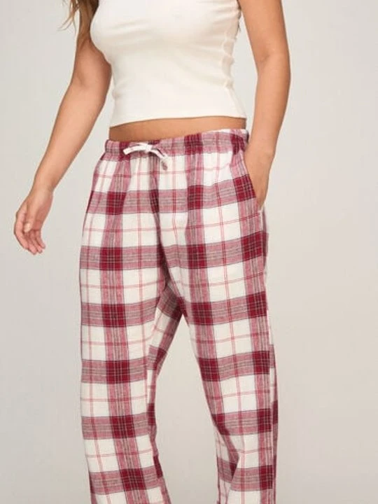 Zdjęcie produktu Hunkemöller Flanelowe spodnie od piżamy Biały