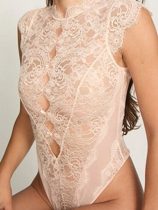 Zdjęcie produktu Hunkemöller Highneck Body Sylvia Beżowy