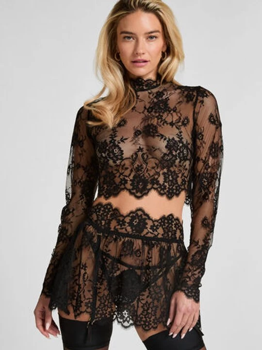 Zdjęcie produktu Hunkemöller Koronkowa spódnica Czarny