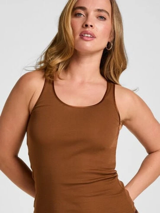 Zdjęcie produktu Hunkemöller Koszulka na Ramiączkach Damska Basic Brązowy