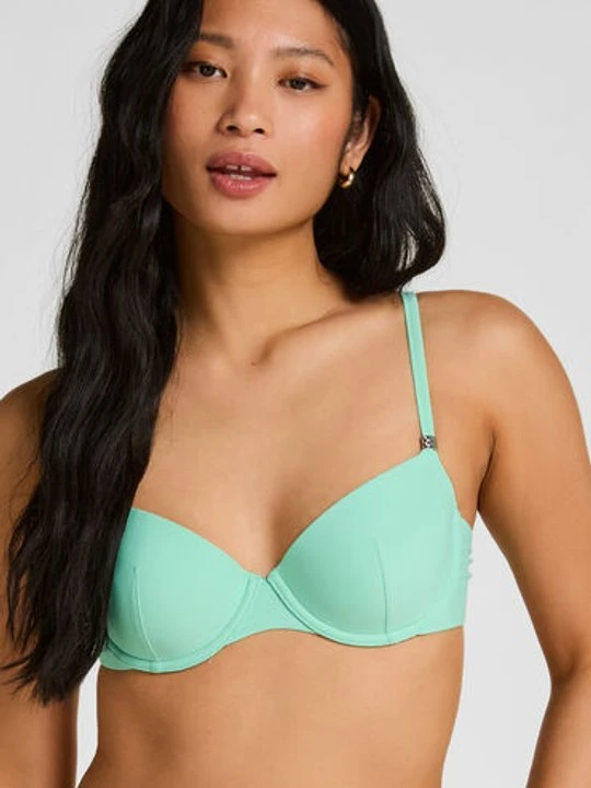 Zdjęcie produktu Hunkemöller Luksusowy Biustonosz Bikini z Fiszbinami i Wkładkami Zielony