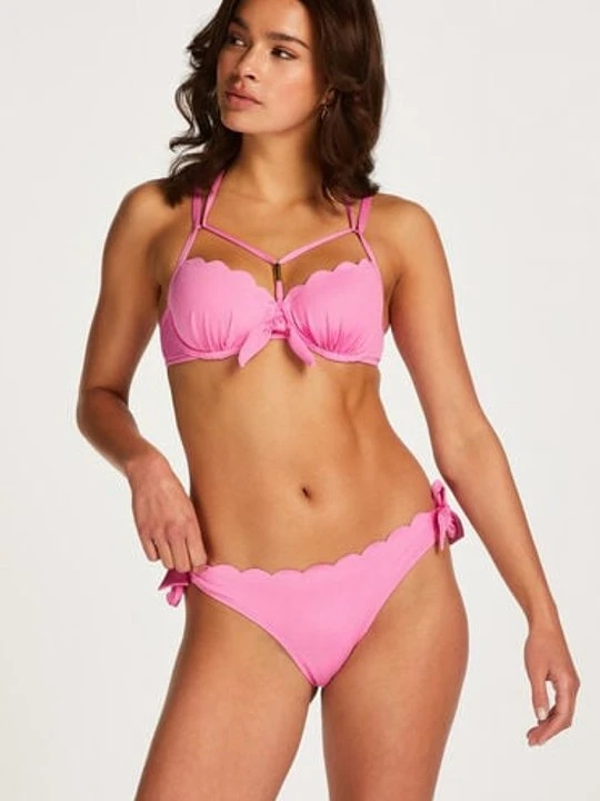 Zdjęcie produktu Hunkemöller Majtki Bikini Rio Scallop Różowy