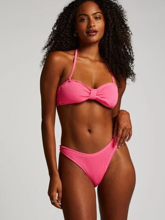 Zdjęcie produktu Hunkemöller Majtki Bikini Wysoko Krojona Crinkle Różowy