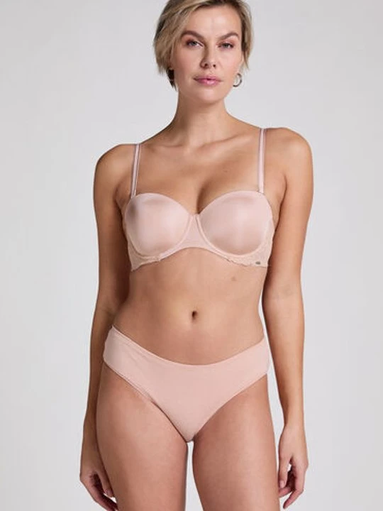 Zdjęcie produktu Hunkemöller Majtki Brazylijskie Bawełniane Kira Beżowy