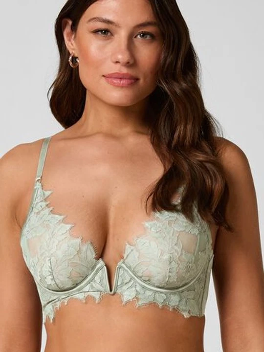 Zdjęcie produktu Hunkemöller Malou Biustonosz Usztywniony Bez Wkładek - Koronkowa Bielizna Zielony