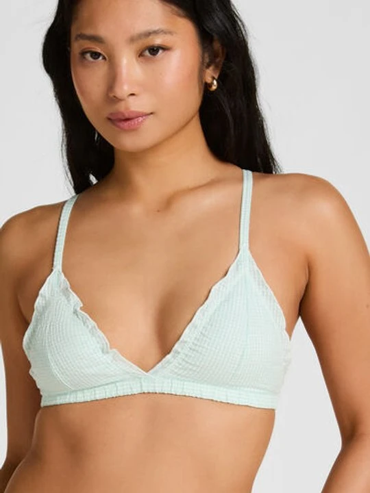 Zdjęcie produktu Hunkemöller Mia Bralette - Trójkątny Biustonosz z Falbankami Niebieski