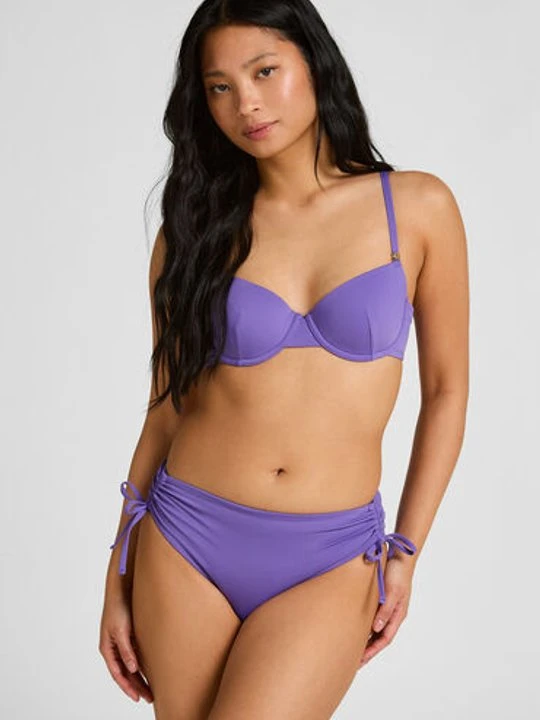 Zdjęcie produktu Hunkemöller Midi Bikini Bottom Luxe Fioletowy