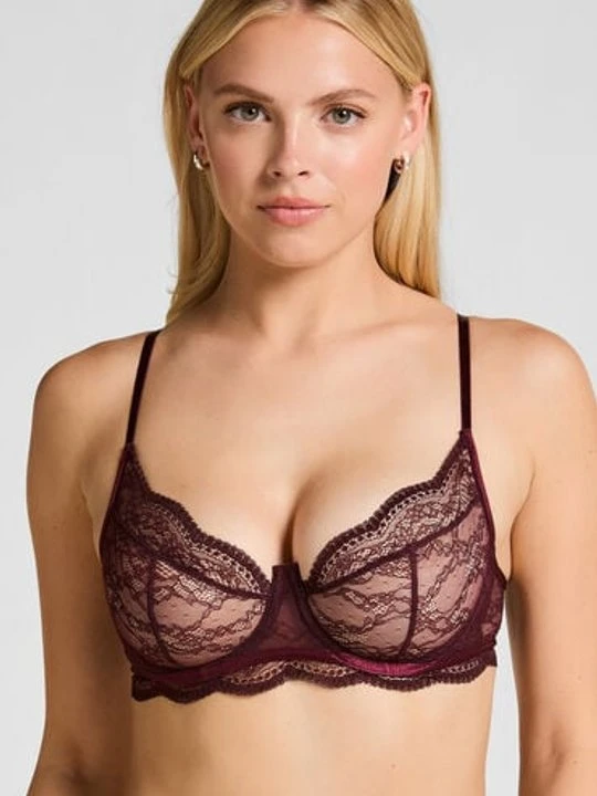 Zdjęcie produktu Hunkemöller Nieusztywniany biustonosz z fiszbinami Isabelle Czerwony