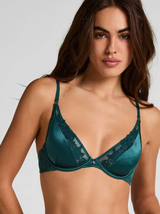 Zdjęcie produktu Hunkemöller Nieusztywniany biustonosz z fiszbinami Julia Zielony