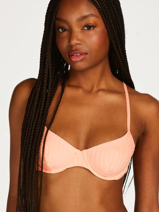 Zdjęcie produktu Hunkemöller Nieusztywniona góra od bikini z fiszbinami Gili Rib Pomarańczowy